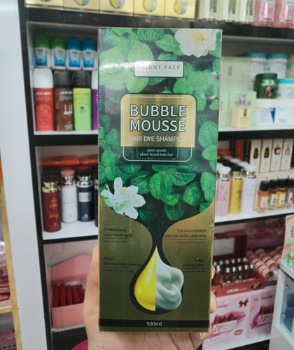 شامپو رنگ مو گیاهی بابلموس حجم ۵۰۰ میلی لیتر رنگ مشکی